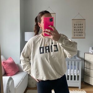 Clare V sweatshirt Ciao cream Small